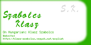 szabolcs klasz business card